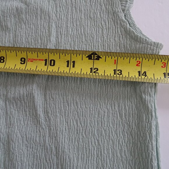 Wishlist Mint Green Woven Sleeveless Top Women Size S High Neck Textured - Picture 7 of 8
